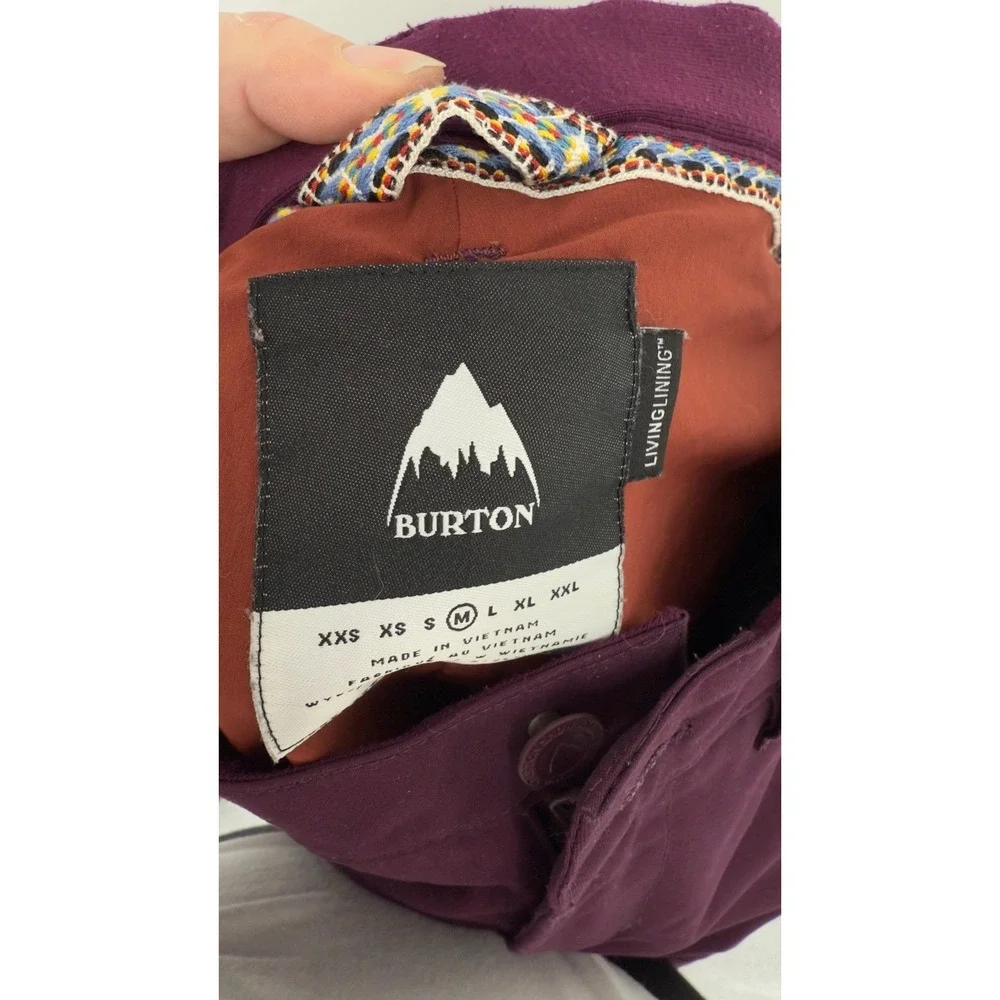 Burton Living Lining Snowboard‎ Pants Womens Medium Plum Purple Cargo Ski Pants